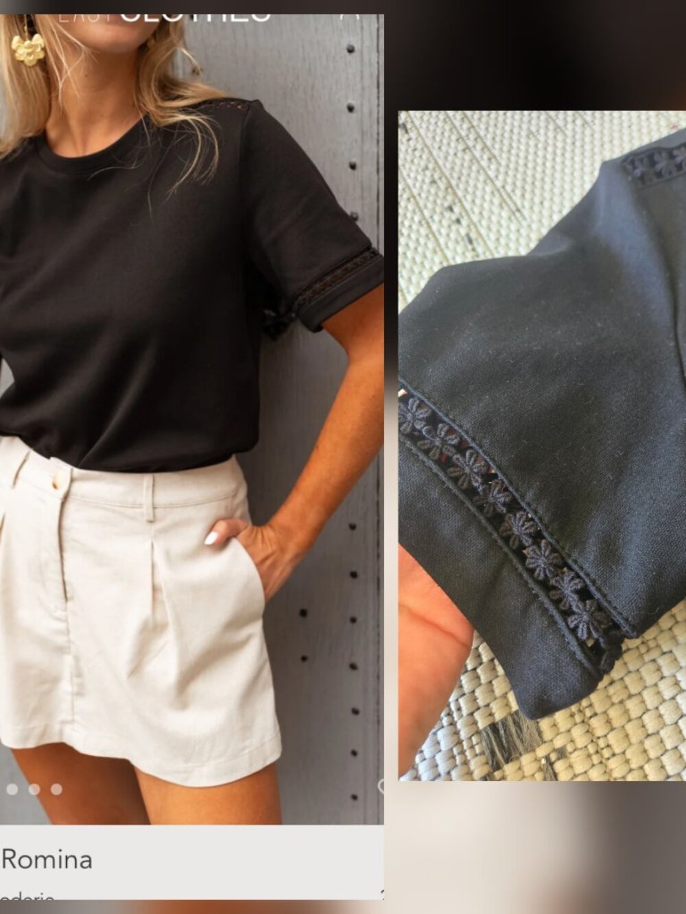 Romina T-Shirt *Easy Clothes* with Embroidery